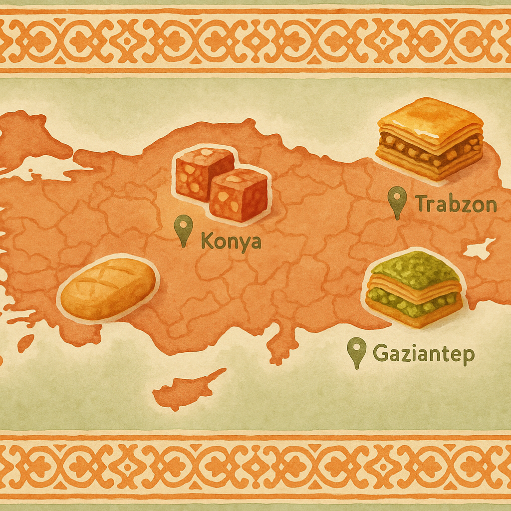 Turkiye bolgesel tatli haritasi